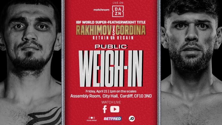 Shavkat Rakhimov vs Joe Cordina & Undercard Weigh In