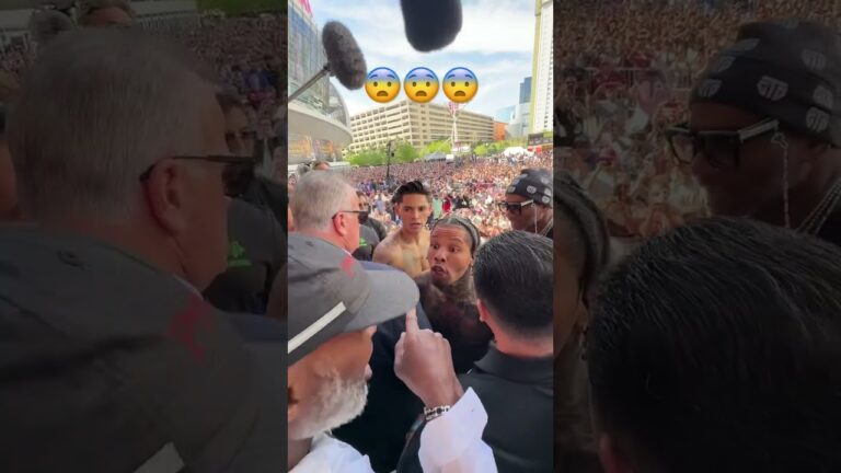 This Angle Of The HEATED Final #DavisGarcia Face-Off Is INSANE 😨 #boxing #shorts