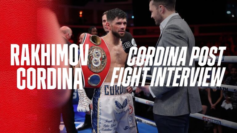 Joe Cordina Post-Fight Interview