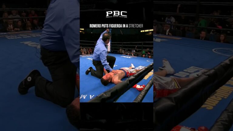 This #Rolly #RolandoRomero had Andres Figueroa leaving in a stretcher. #PBC #Boxing #RomeroBarroso