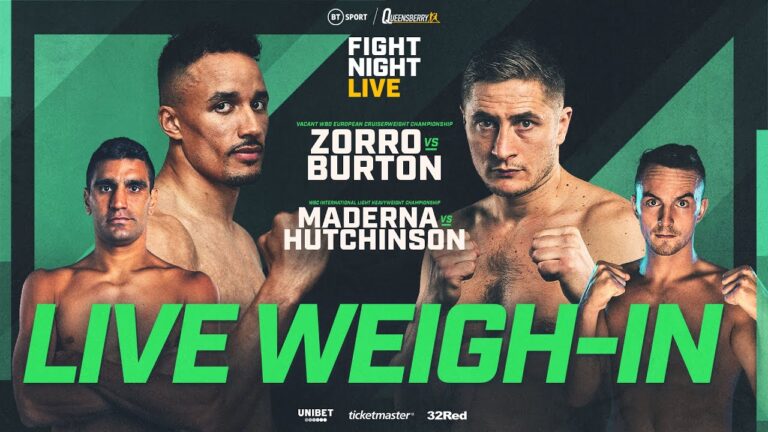 Live Weigh-In! | Ellis Zorro vs Hosea Burton
