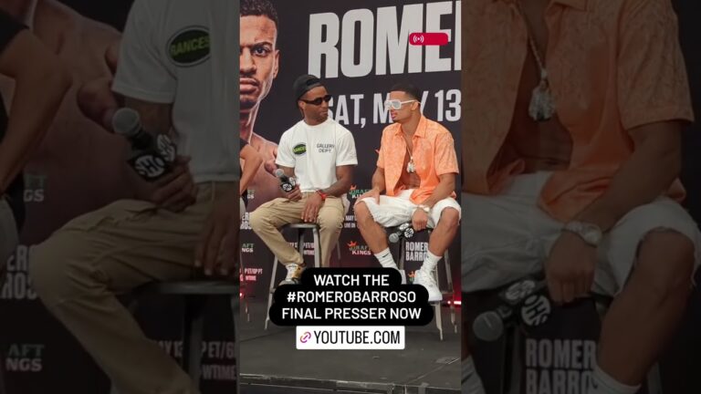 The #RomeroBarroso final presser is live now