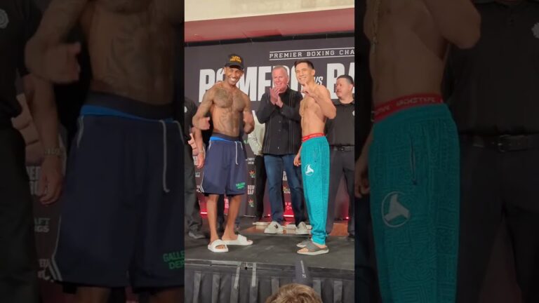 Weigh-in ✅ Tomorrow's #RomeroBarroso card is on and the fighters are ready to go! #PBC #Boxing