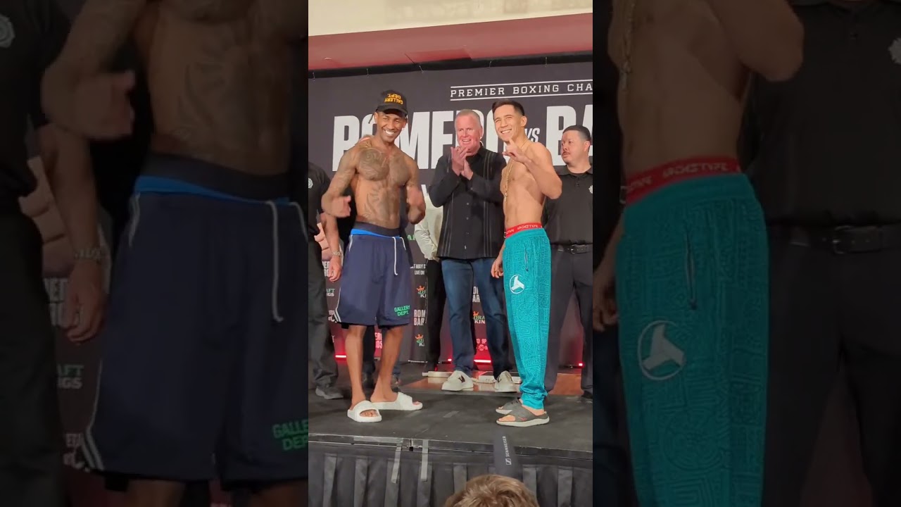Weigh-in ✅ Tomorrow's #RomeroBarroso card is on and the fighters are ready to go! #PBC #Boxing