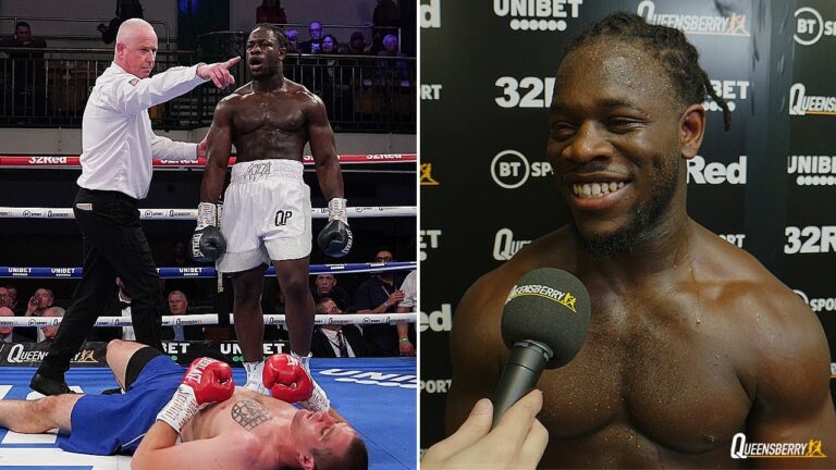 "THIS WAS ME AT 0%!" | Aloys Junior Following Monstrous Left Hook KO In The 3rd Round