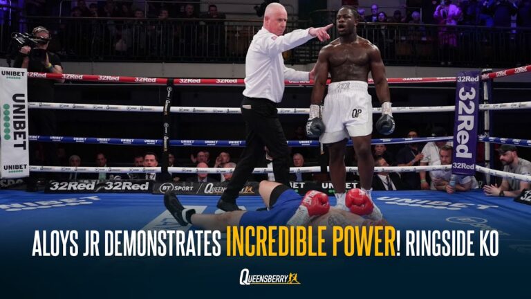 'The Animal' Aloys Jr Demonstrates Freakish Power! Ringside angle KO
