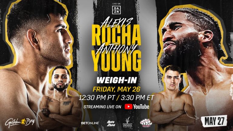 ALEXIS ROCHA VS. ANTHONY YOUNG WEIGH-IN