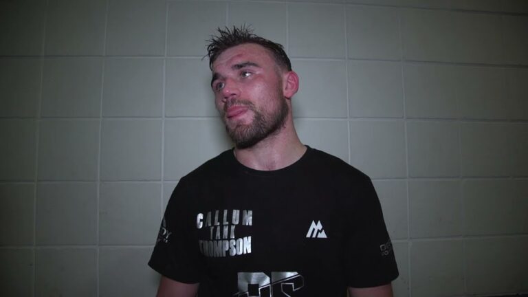 "I want titles at super featherweight." Callum Thompson reacts to 7th pro win
