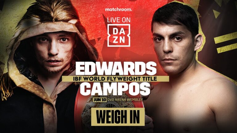 SUNNY EDWARDS VS. ANDRES CAMPOS WEIGH IN LIVESTREAM