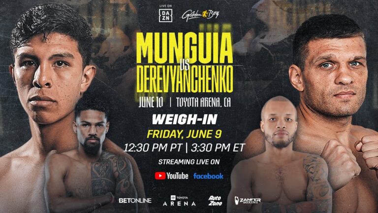 JAIME MUNGUIA VS. SERGIY DEREVYANCHENKO WEIGH-IN