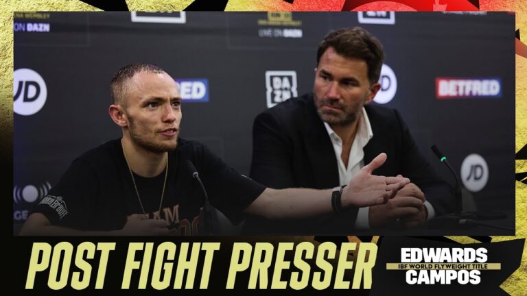 Sunny Edwards & Eddie Hearn Post Fight Press Conference (Campos Win)