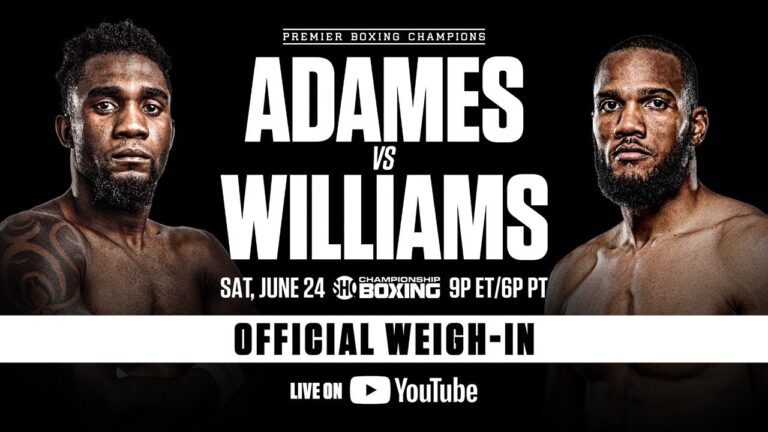 Adames vs Williams OFFICIAL WEIGH-IN | #AdamesWilliams