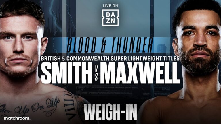 Dalton Smith vs. Sam Maxwell Weigh In Livestream