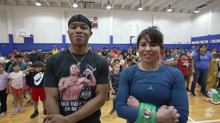 Marlen Esparza and Floyd Schofield Giving Back! Signing Everything For Kids At Boys And Girls Club!