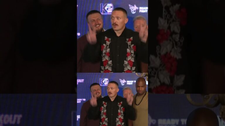 Oleksandr Usyk rapping during face off with Daniel Dubois 😂🎙