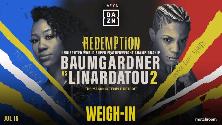 ALYCIA BAUMGARDNER VS. CHRISTINA LINARDATOU WEIGH IN LIVESTREAM