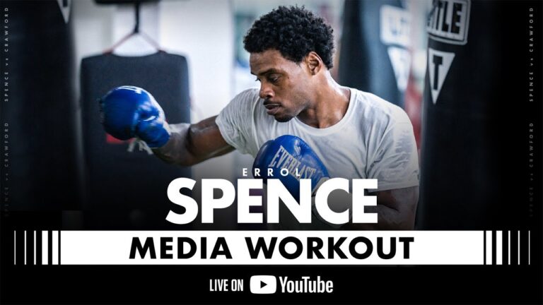 Errol Spence Jr. LIVE MEDIA WORKOUT | #SpenceCrawford