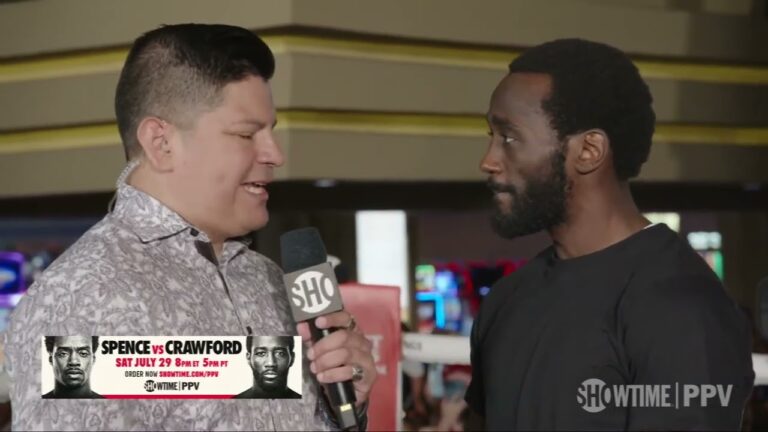 Terence Crawford takes the ring at #SpenceCrawford Media Workouts