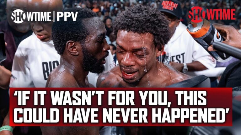 Terence Crawford & Errol Spence Jr. Share Heartwarming Moment In The ring | SHOWTIME PPV