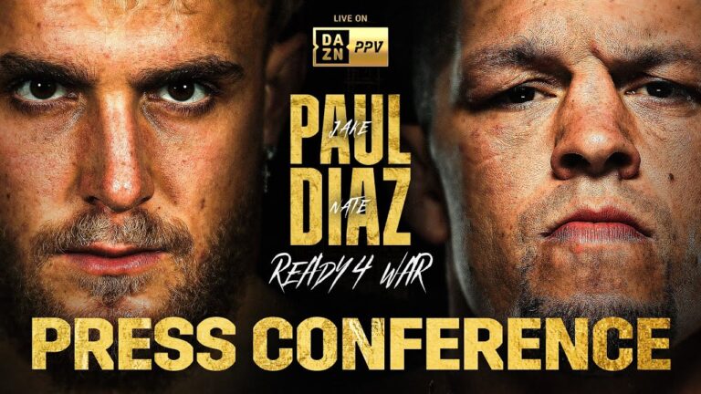 JAKE PAUL VS NATE DIAZ PRESS CONFERENCE & DAZN BOXING SHOW LIVESTREAM