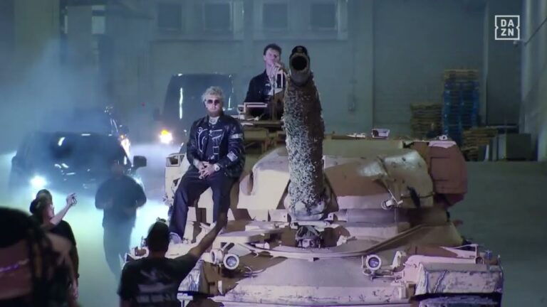 JAKE PAUL ARRIVES IN A TANK 🪖 #PaulDiaz
