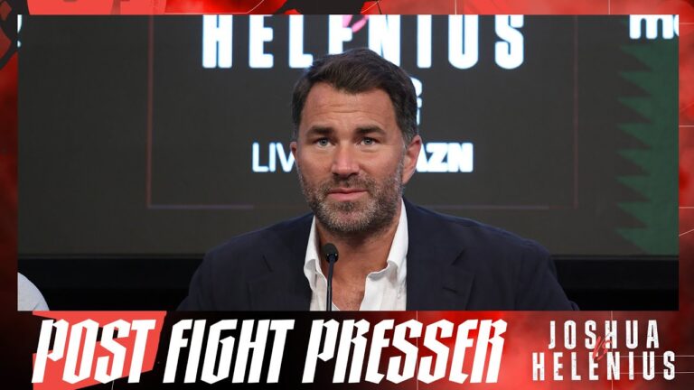 Eddie Hearn Post Fight Press Conference After Anthony Joshua's KO vs Helenius