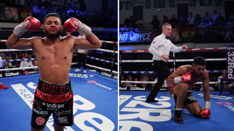 "I'VE GOT BIG B***S!" Khalid Ali climbs off the canvas to secure 6th win