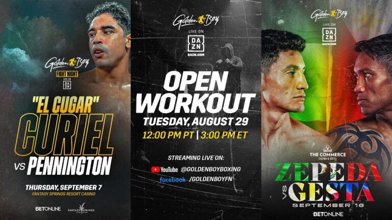 CURIEL VS. PENNINGTON &  ZEPEDA VS. GESTA | OPEN WORKOUT LIVE STREAM