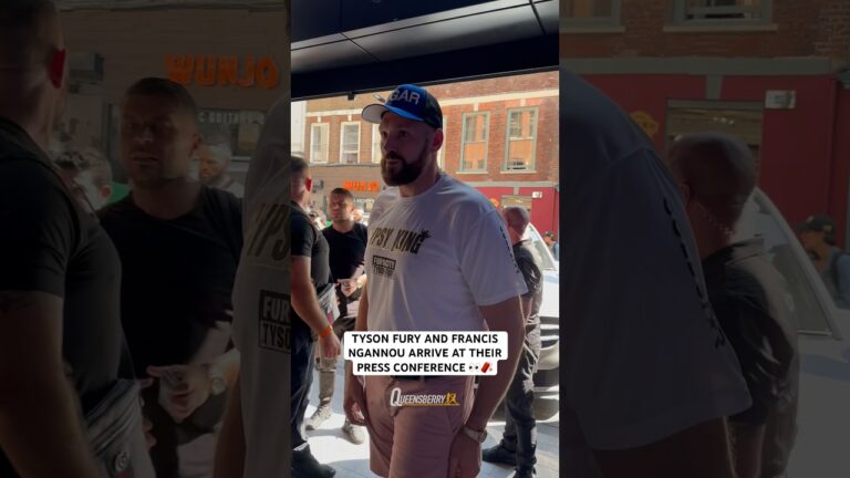 Tyson Fury and Francis Ngannou arrive at their first press conference 🔥