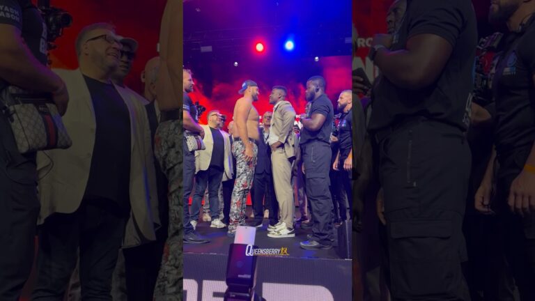 Tyson Fury and Francis Ngannou FACE OFF for the first time at press conference! 😤🧨