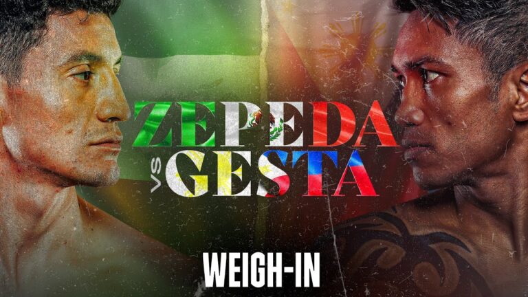 WILLIAM ZEPEDA VS. MERCITO GESTA WEIGH IN LIVESTREAM