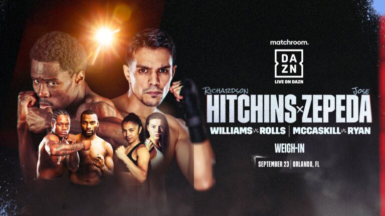 RICHARDSON HITCHINS VS. JOSE ZEPEDA WEIGH IN LIVESTREAM