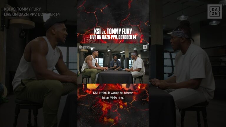 🗣 "Fury would get DESTROYED!" @KSI and @AnthonyJoshua discuss Fury vs. Ngannou #shorts