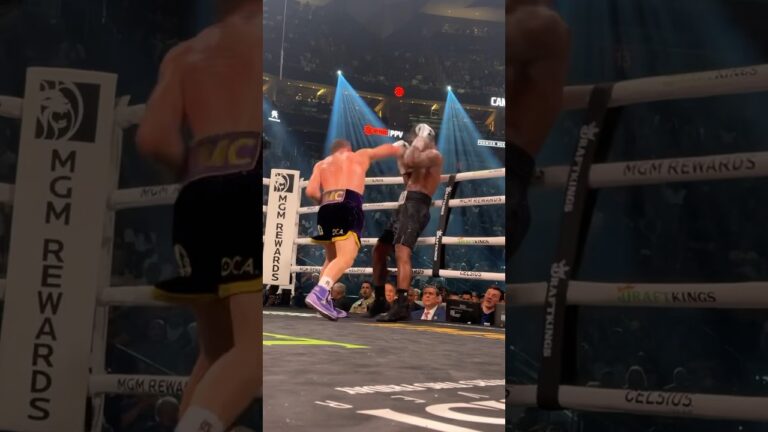 Ringside View Of Canelo Sending Charlo To The Canvas 😨 #boxing