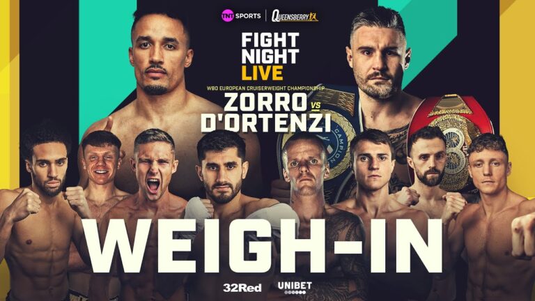 LIVE WEIGH-IN! Ellis Zorro vs Luca D'Ortenzi + Full Undercard!