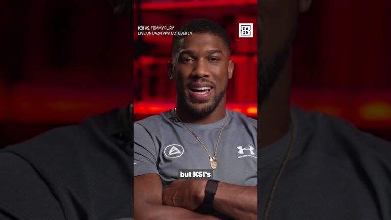 Anthony Joshua Makes KSI vs. Tommy Fury Prediction 💭 #shorts