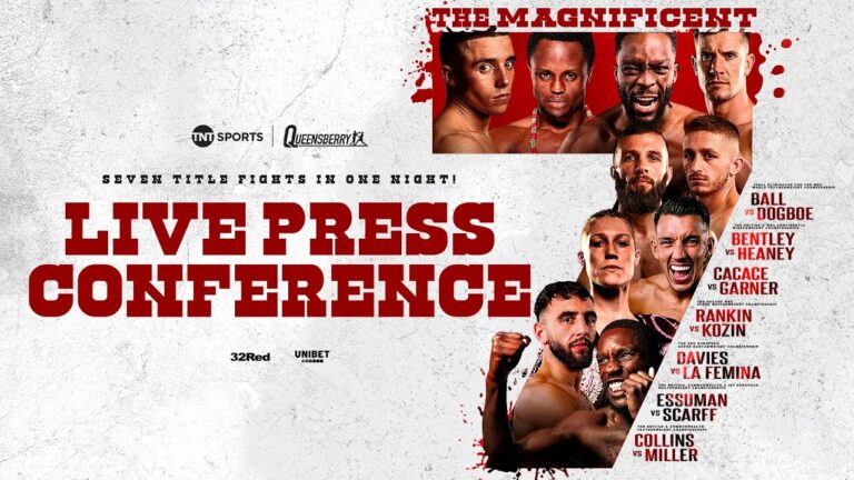 LIVE PRESS CONFERENCE! The Magnificent 7; Ball,  Bentley, Heaney, Essuman, Davies, Rankin & More!