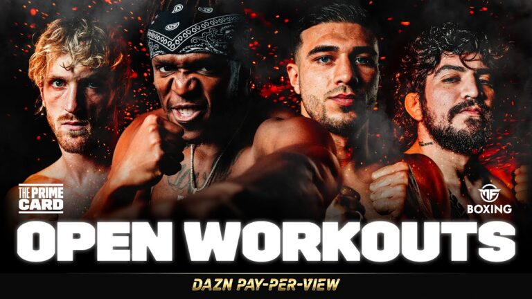KSI VS. TOMMY FURY & LOGAN PAUL VS. DILLON DANIS | THE PRIME CARD OPEN WORKOUTS LIVESTREAM