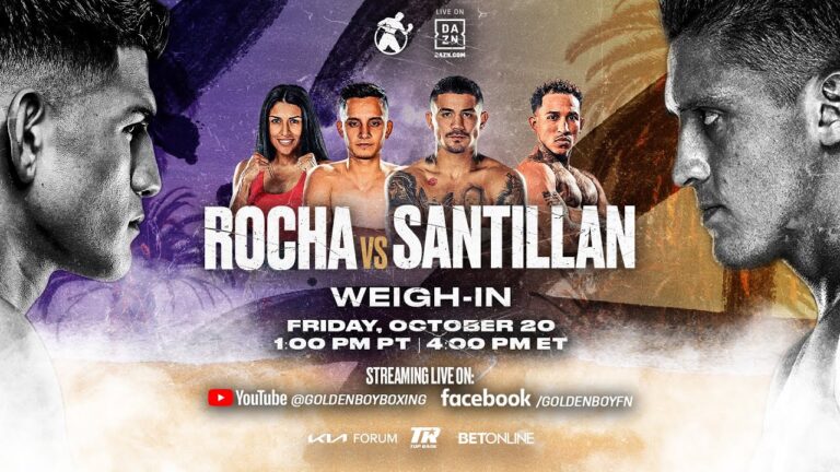 ALEXIS â€œLEXâ€ ROCHA VS. GIOVANI â€œGALLO DE OROâ€ SANTILLAN WEIGH-IN