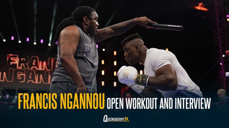 Francis Ngannou Boxing Workout and Interview