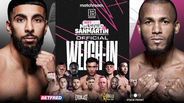 Shabaz Masoud Vs Jose Sanmartin Plus Undercard Weigh In