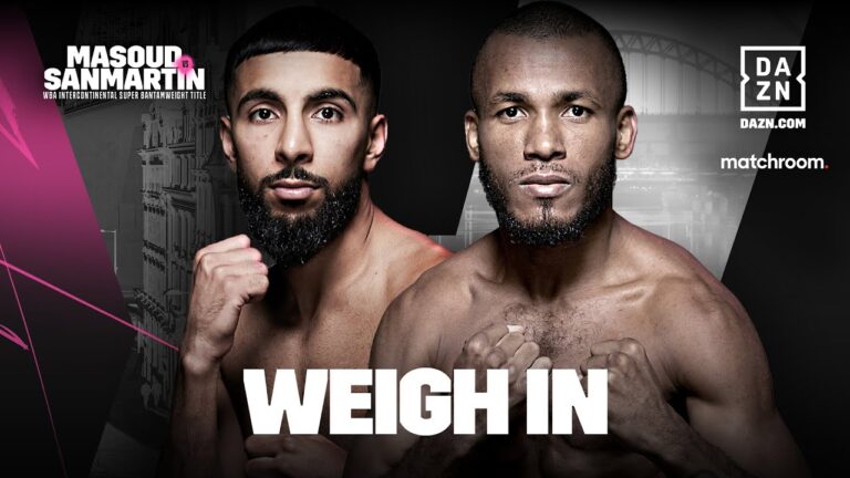 SHABAZ MASOUD VS. JOSE SANMARTIN WEIGH IN LIVESTREAM