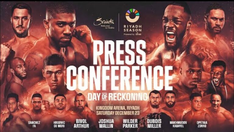 Day Of Reckoning Press Conference: Anthony Joshua, Bivol, Opetaia, Wilder, Hearn