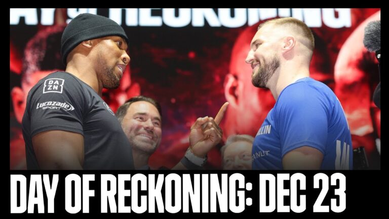 FIRST FACE OFF 👀 Anthony Joshua vs Otto Wallin