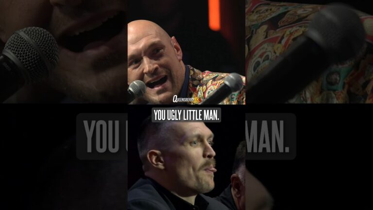 â€œYOU UGLY LITTLE MAN!â€ – Tyson Fury and Oleksandr Usyk exchange words 👀