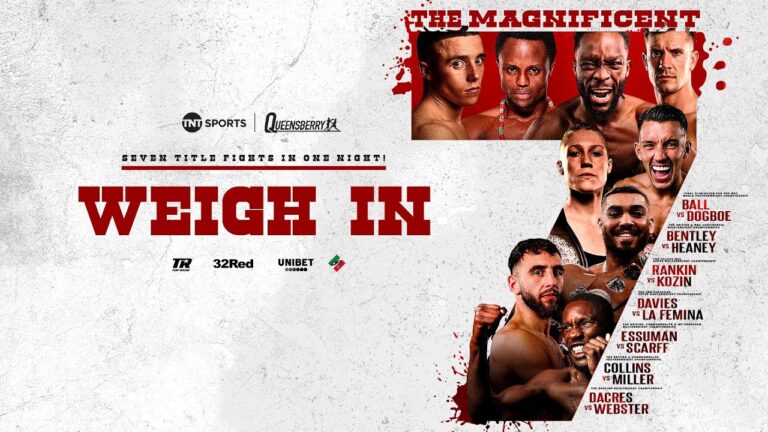 Weigh-In! Magnificent 7 In Manchester including Ball, Dogboe, Bentley, Heaney + More!