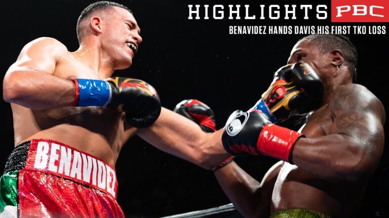 David Benavidez  hands Davis his first TKO loss | #BenavidezAndrade