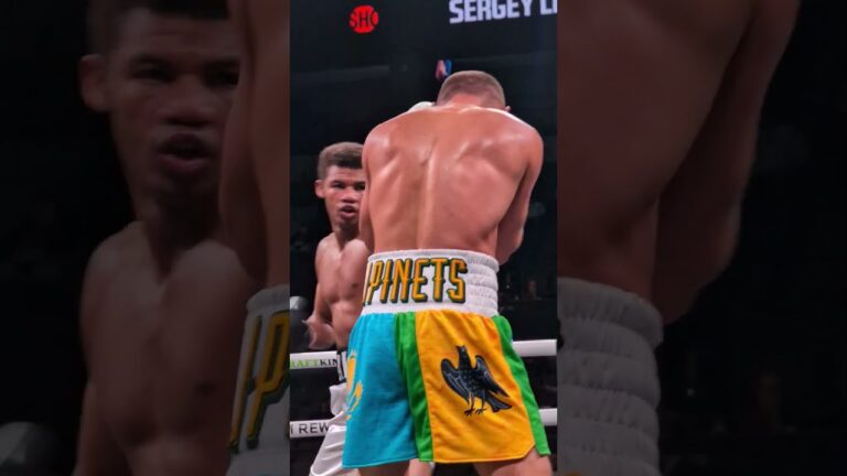 #MichelRivera  throwing some heavy leather in RD5, marking up Lipinets face. #LipinetsRivera