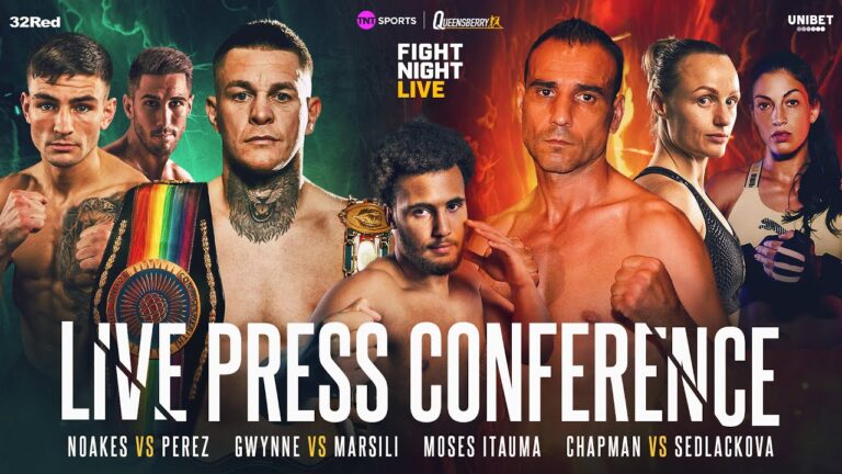 LIVE PRESS CONFERENCE! European Lightweight Title Fight Gwynne v Marsili | Noakes v Perez