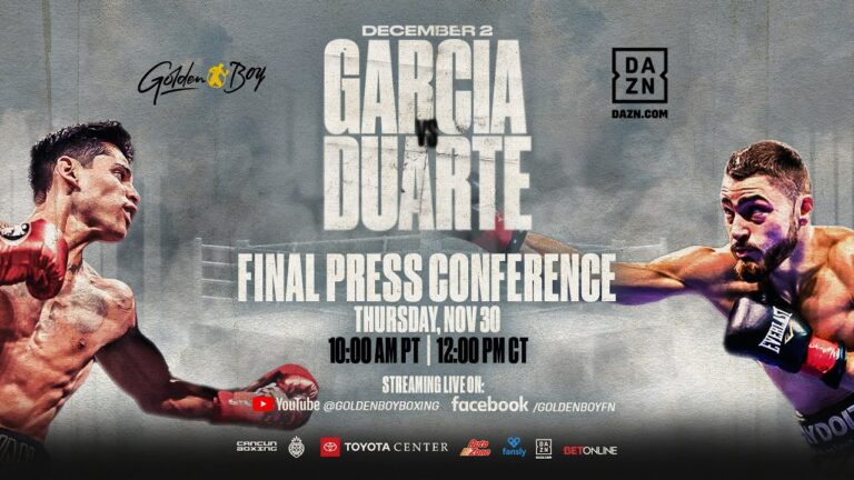 RYAN GARCIA VS. OSCAR DUARTE FINAL PRESS CONFERENCE